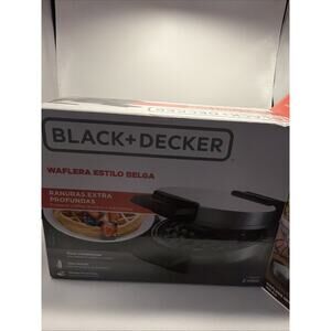 BLACK+DECKER WMB500 Traditional Belgian-Style Waffle Maker, Stainless Steel